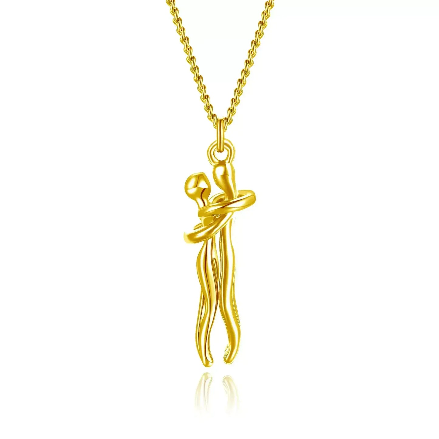 Eternal Embrace Couple Necklace, Eternal Embrace Necklace, Embrace Chain, Lovers Necklace, Soulmate Necklace, Couple Chain, Infinite Love Chain