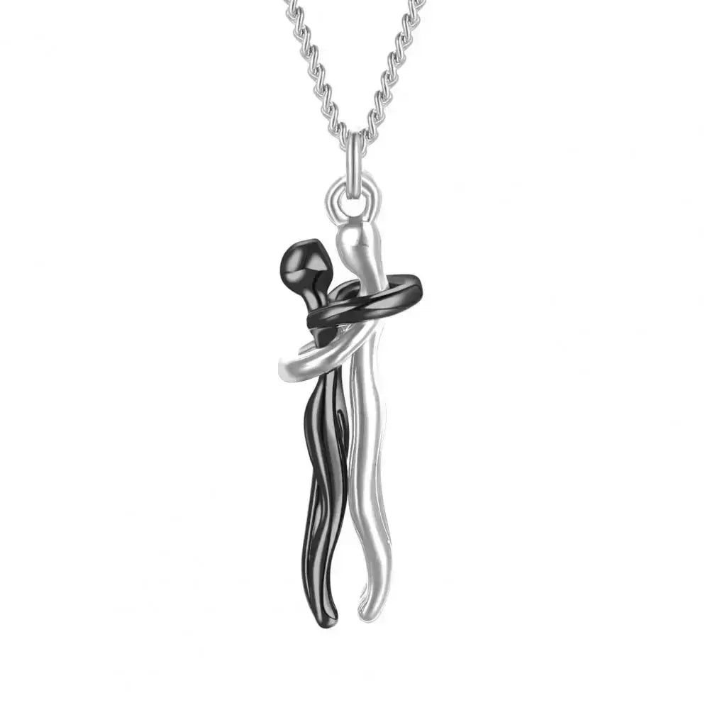 Eternal Embrace Couple Necklace, Eternal Embrace Necklace, Embrace Chain, Lovers Necklace, Soulmate Necklace, Couple Chain, Infinite Love Chain
