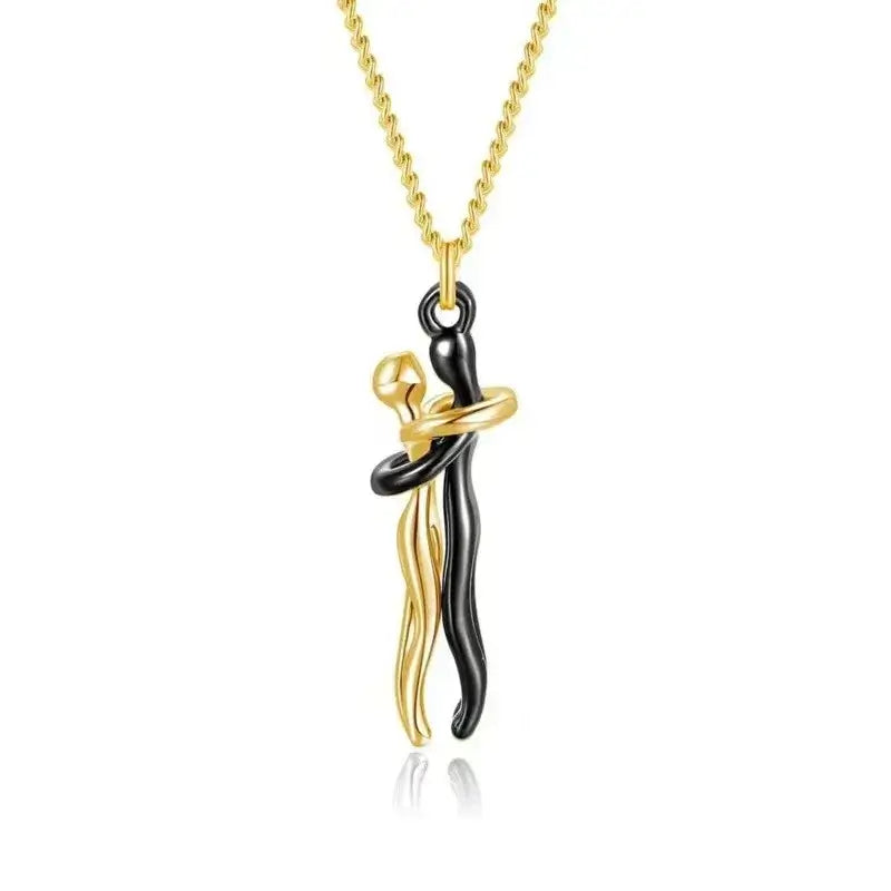 Eternal Embrace Couple Necklace, Eternal Embrace Necklace, Embrace Chain, Lovers Necklace, Soulmate Necklace, Couple Chain, Infinite Love Chain
