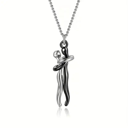 Eternal Embrace Couple Necklace, Eternal Embrace Necklace, Embrace Chain, Lovers Necklace, Soulmate Necklace, Couple Chain, Infinite Love Chain