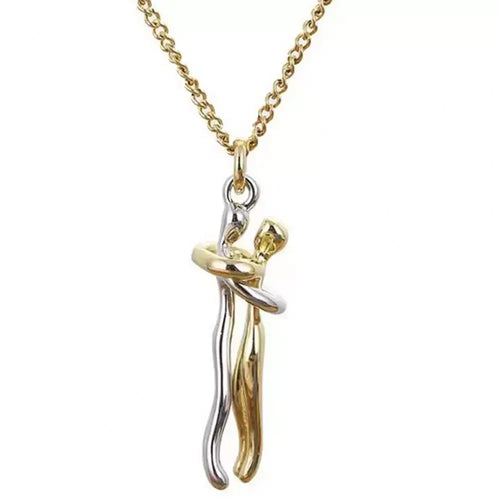 Ewige Umarmung Halskette, Paar Halskette Geschenk, Liebespaar Schmuck, Partner Kette, Freund Freundin Geschenk, Romantisches Geschenk Halskette, Verlobung Geschenk Schmuck, Paar Schmuckset, Liebe Symbol Halskette, Geschenk für Sie und Ihn, Freundschafts- oder Liebesgeschenk, Unisex Halskette Paar, Hochwertige Titan Halskette