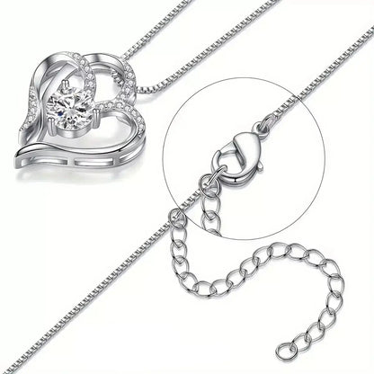 Magical Essence of Love Necklace, elegant women’s necklace, zirconia necklace, romantic gift necklace, jewellery for girlfriend, meaningful gift for her, silver adjustable necklace, sophisticated women’s jewellery, anniversary gift for wife, delicate feminine necklace, copper and zirconia jewellery, romantic birthday gift for her, timeless love necklace