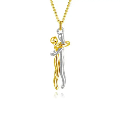 Eternal Embrace Couple Necklace, Eternal Embrace Necklace, Embrace Chain, Lovers Necklace, Soulmate Necklace, Couple Chain, Infinite Love Chain